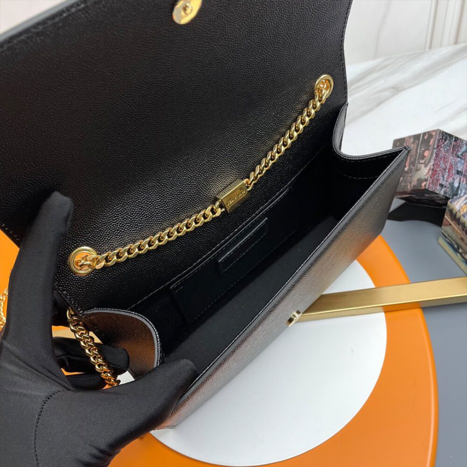 KATE MEDIUM CHAIN BAG IN GRAIN DE POUDRE EMBOSSED LEATHER - 图片 8