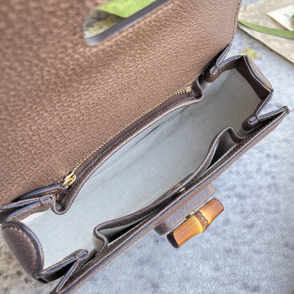 GUCCI BAMBOO 1947 JUMBO GG SMALL TOP HANDLE BAG - 图片 8