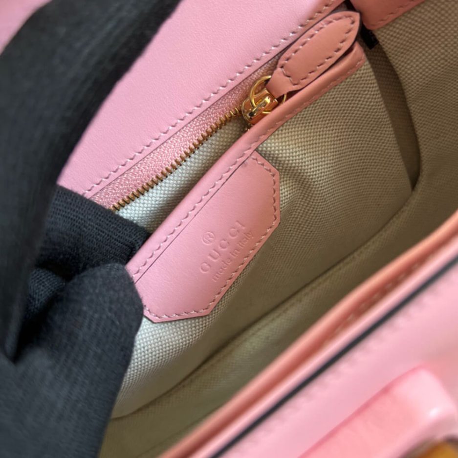 GUCCI BAMBOO 1947 JUMBO GG SMALL TOP HANDLE BAG - 图片 8