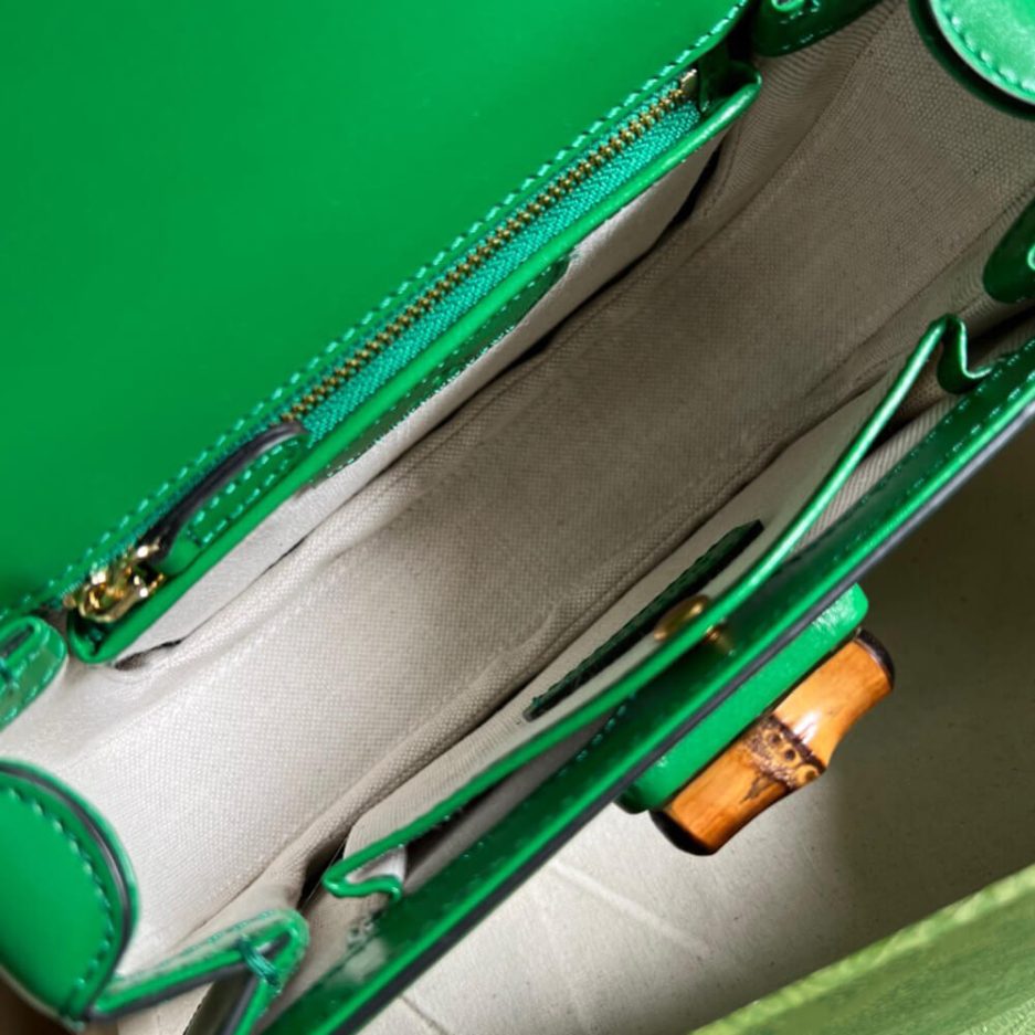 GUCCI BAMBOO 1947 JUMBO GG SMALL TOP HANDLE BAG - 图片 8