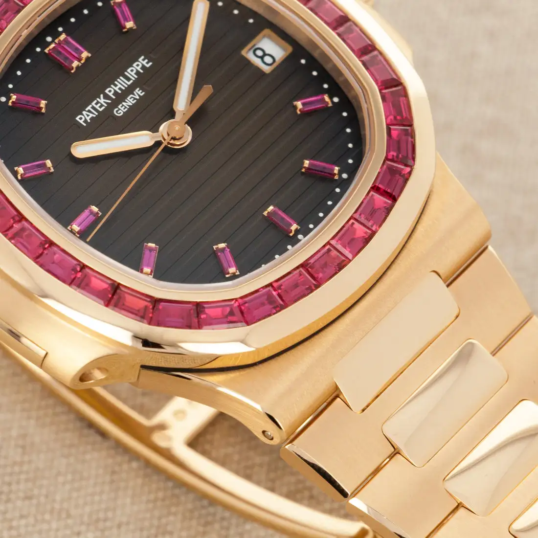 AAAAA-Patek Philippe Nautilus Rose Gold Brown Ruby Dial 40mm Ruby Bezel 5723/112R-001 - BRAND NEW - 图片 4