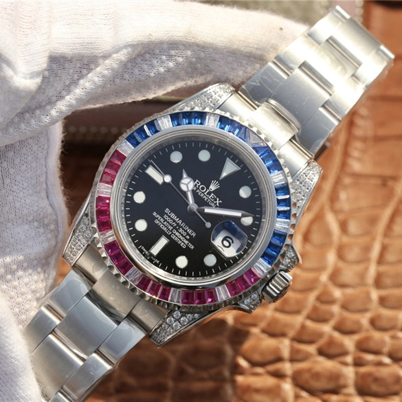SUBMARINER SILVER BLUE / RED DIAMOND 40MM 116759 SAru-78209 - 图片 6