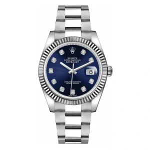 Rolex Datejust 116234 blue plate inlaid with 10 diamonds Watch