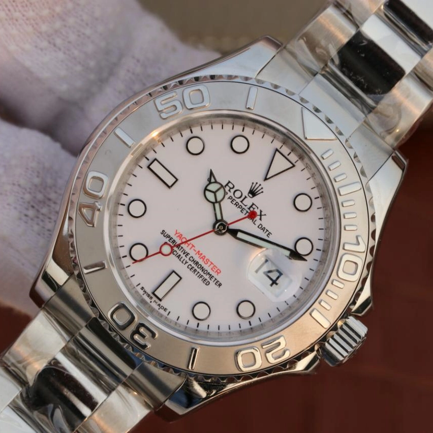 YACHT MASTER 1 PURE SILVER ( WHITE DIAL ) STAIN 168622-78750LESS STEEL 40MM - 图片 5