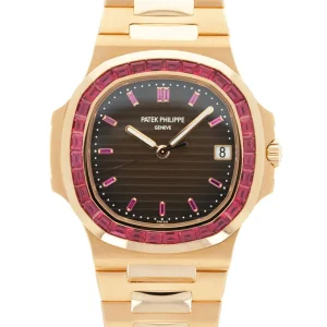 AAAAA-Patek Philippe Nautilus Rose Gold Brown Ruby Dial 40mm Ruby Bezel 5723/112R-001 - BRAND NEW