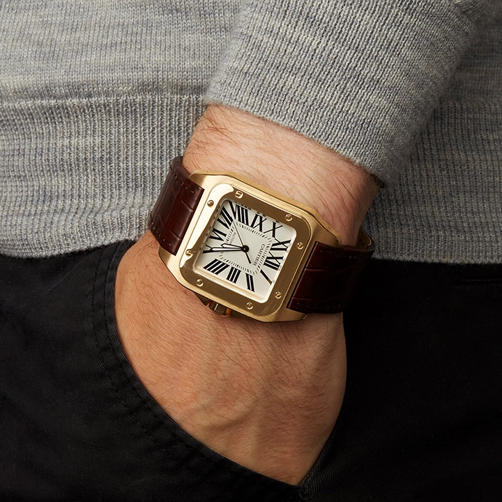 CARTIER santos 18kt Yellow Gold Men's WatchItem -W20071Y1 - 图片 5