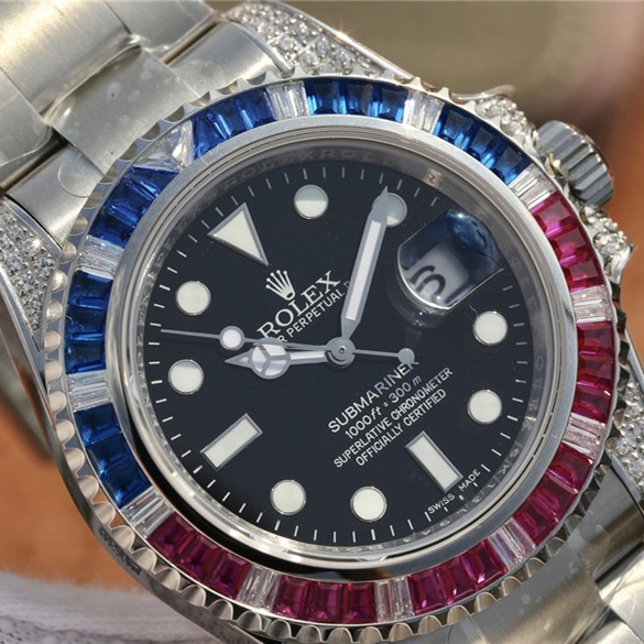 SUBMARINER SILVER BLUE / RED DIAMOND 40MM 116759 SAru-78209 - 图片 5
