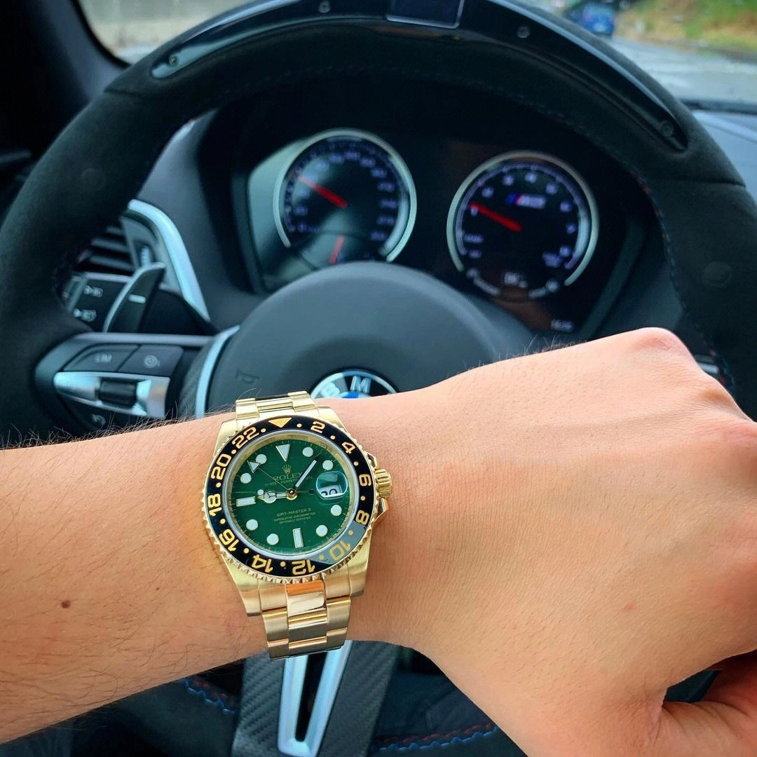 Rolex GMT-Master II Yellow Gold Automatic Green Dial Men's Watch 116718-LN-78208 - 图片 3